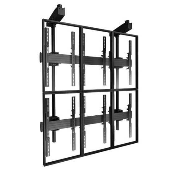 Fusion® Portrait Micro-Adjustable Large Ceiling Mounted 3 x 2 Video Wall Solutions