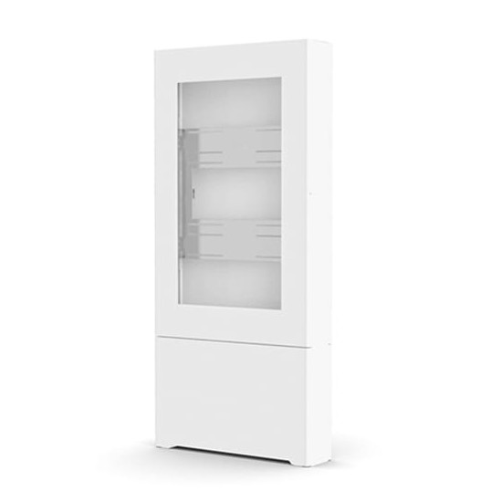 Impact™ Floor Mounted Kiosk, Portrait 49” White