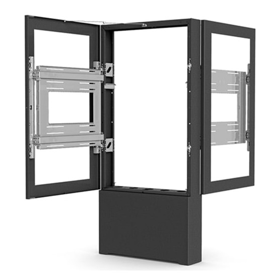 55" B2B PORTRAIT FLOOR KIOSK, BLACK