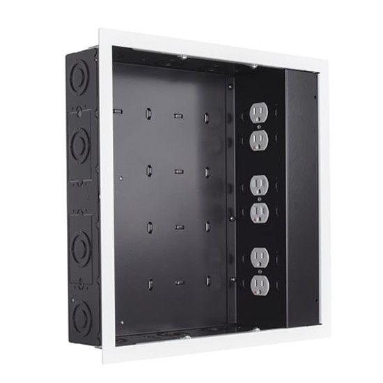 Proximity® In-wall Storage Box with 6 Receptacle Filter & Surge - PAC526FWP6