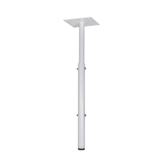 8 Inch (203 mm) Ceiling Plate with Adjustable 1.5 Inch NPT Column in White