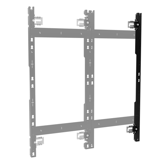 Right dvLED Wall Mount for LG LSCB Series Ultra Slim, 4 Displays Tall