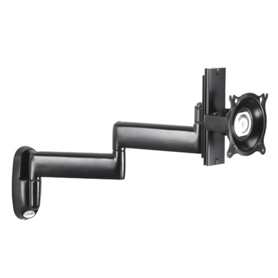 Dual Arm Wall Mount with Height Adjustment, Single Monitor