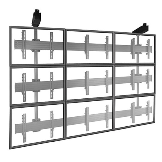 Fusion Micro-Adjustable Large Ceiling Mounted 3 x 3 Video Wall Solutions
